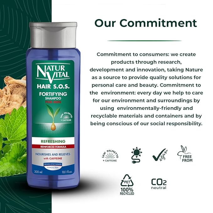 NaturVital Hair Loss Refreshing Shampoo for Men 300ML